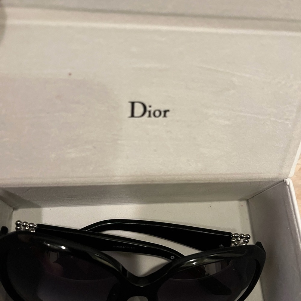 Dior Black Sunglasses with Crystal Accents - Picture 6 of 12